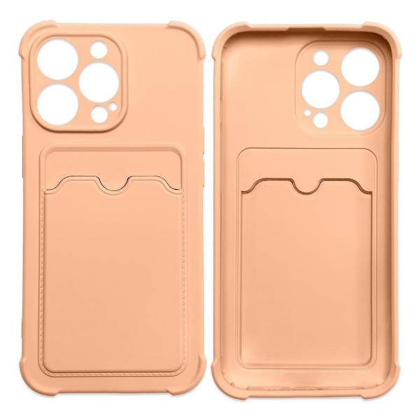iPhone 13 PRO -Bumper Mjuk Korthållare Skal - Rosa Rosa
