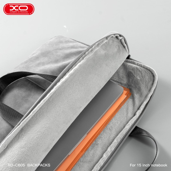 XO Laptoptaske 15,6 tommer, vandtæt, antikollisionsbeskyttelse Grey