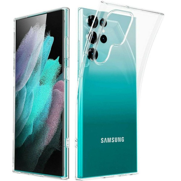 Samsung Galaxy S22 Ultra 5G Gennemsigtigt blødt TPU tyndt cover Transparent