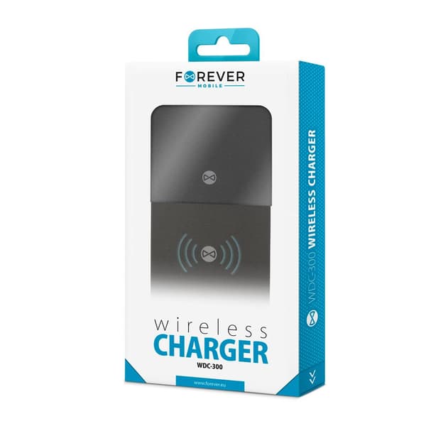 FOREVER 10W Snabb QI Trådlös laddare -  För iPhone / Android Black