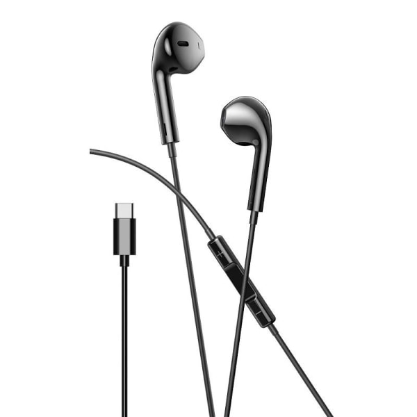 in-Ear USB-C hörlurar för Samsung / iPhone 15, 16 och Mobil med USB-C Kontakt Svart