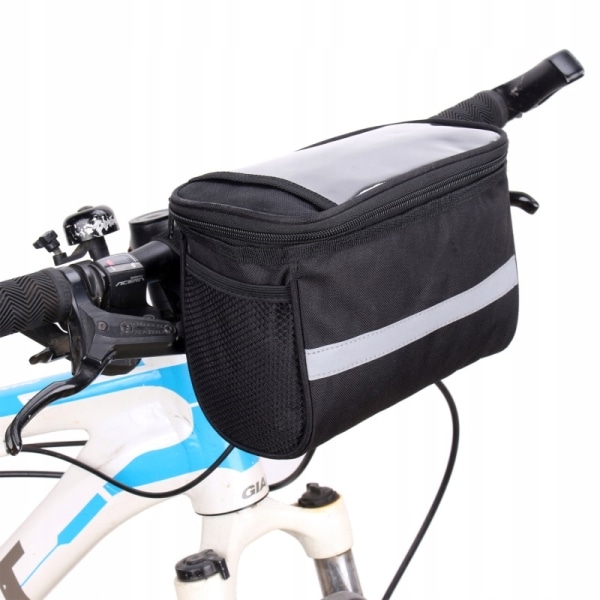 Cykelstyrtaske med mobiltaske Vandtæt Universal -XL Black