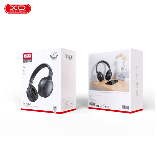 XO Bluetooth V5.2 -stereokuulokkeet, 15 tuntia musiikkiaikaa Black