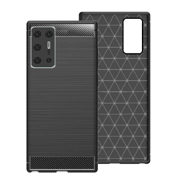 Huawei P40 PRO - Fleksibelt Carbon Soft TPU Cover - Sort Black