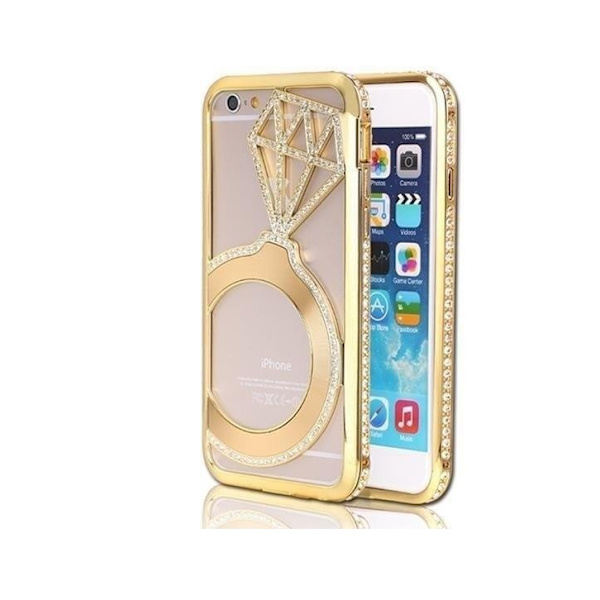 iPhone 6 / 6S - Fancy Skal Bakstycket smycke på baksidan - guld Gold
