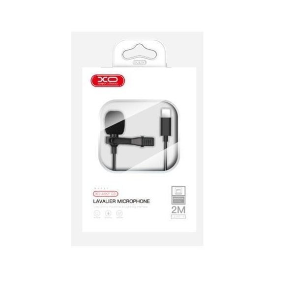 XO trådbunden mikrofon MKF03 Lightning -kontakt - 2M Svart