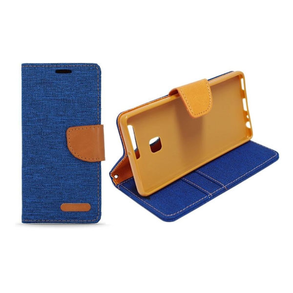 LG K8 (2016) - Smart Canvas Case -mobiililompakko - tummansininen Dark blue