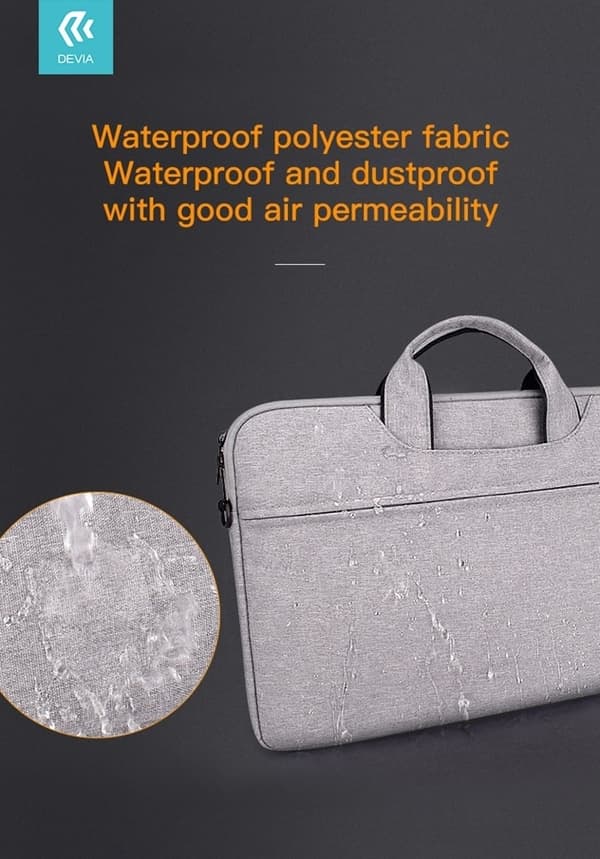 Devia Justyle MacBook / Laptopväska 15.4"–16.2" – Vattentät & Stötsäker, Svart Black