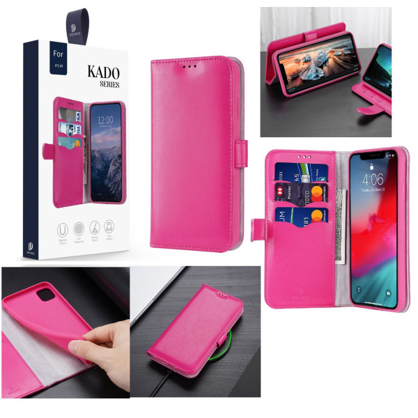 iPhone 11 Pro Max - Dux Ducis Kado Etui Pung - Pink Pink
