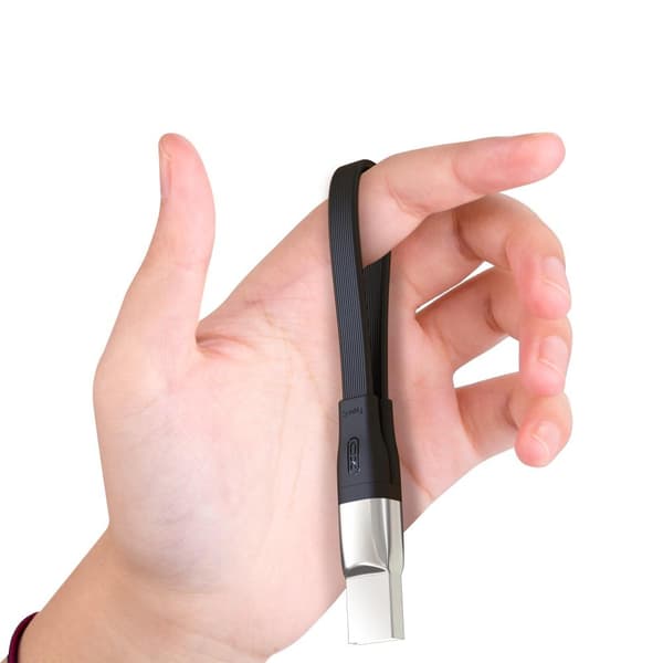 20W PD Snabbladdare Lightning till USB-C 2i1 bärbar USB-datakabel Black