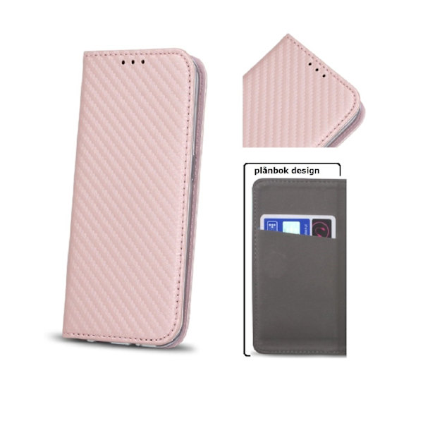 Samsung Galaxy S8 Plus - Smart Carbon Mobilplånbok - Roseguld Pink