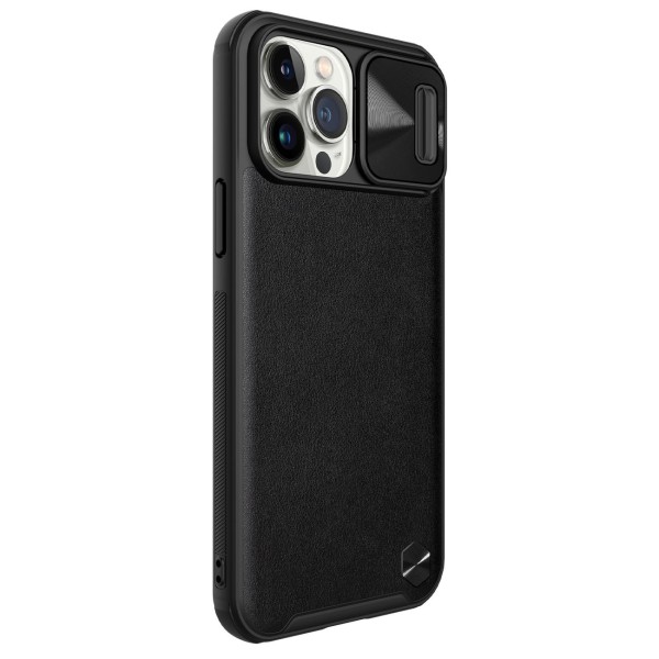 iPhone 13 Pro Max - Nillkin CamShield Læder Taske - Sort Black