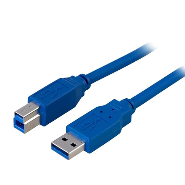 USB 3.0 Kabel Typ A till Typ B – 2m Blå | Snabb 4.8Gbps | För Skrivare & Scanner Black