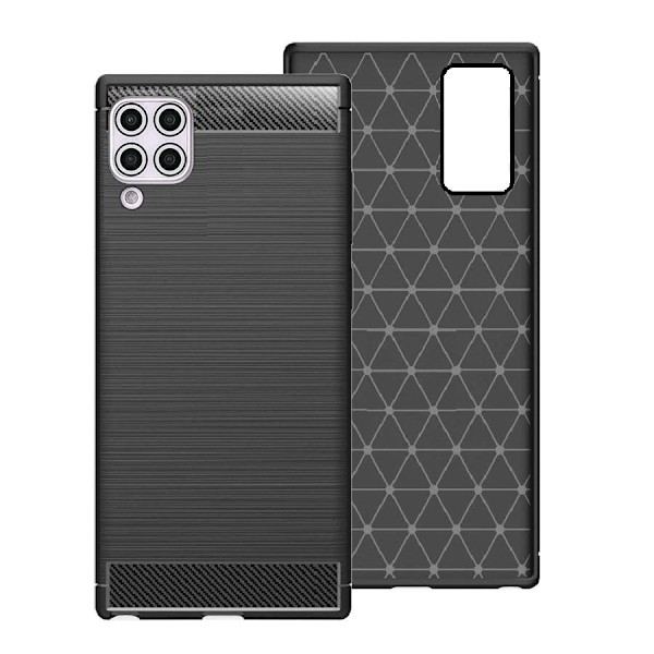Samsung Galaxy A42 5G - Flexibel Carbon Mjuk TPU Skal - Svart Black