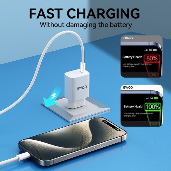 iPhone 18/17/16/15-kompatibla 60W USB-C To USB-C PD Snabbladdning kabel White