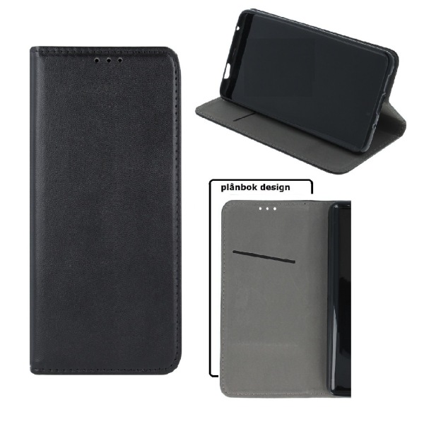 Huawei Y6 (2019) - Smart Magnetic Flip Case -mobiililompakko - musta Black