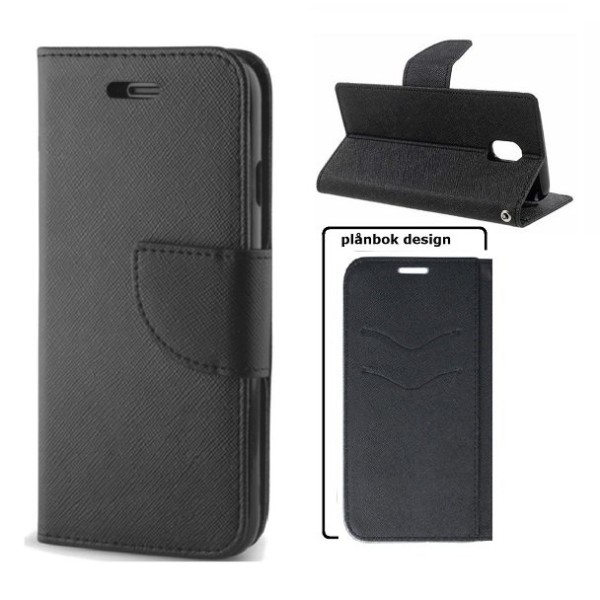 Huawei Y5 (2019) - Smart Fancy Flip Case Mobilpung - Sort Black
