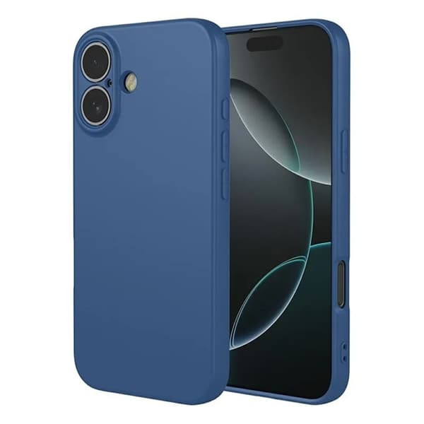iPhone 16 Plus - Matt TPU Mjuk Skal - Mörkblå Mörkblå