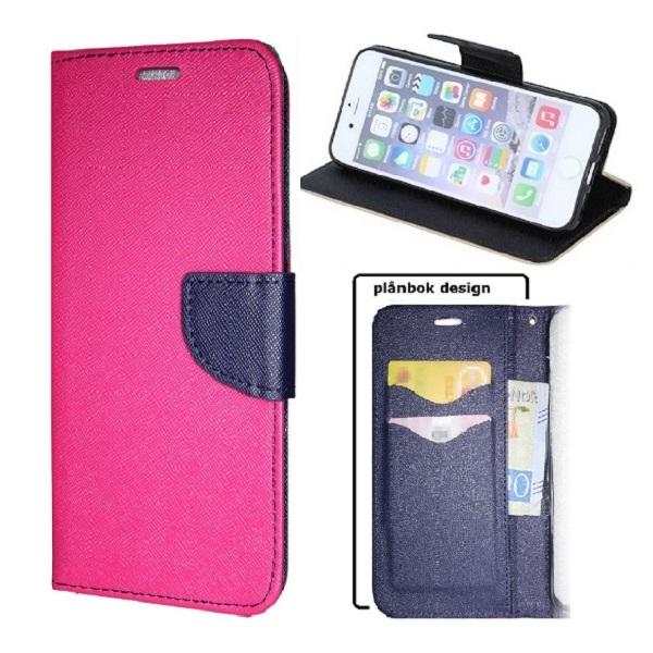 iPhone X / XS - Smart Fancy Flip Case Mobiililompakko - Vaaleanpunainen Pink
