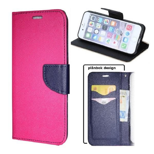 iPhone X / XS - Smart Fancy Flip Case Mobilplånbok - Rosa Pink