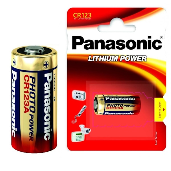 Panasonic CR123A Lithium batteri 3V Multicolor