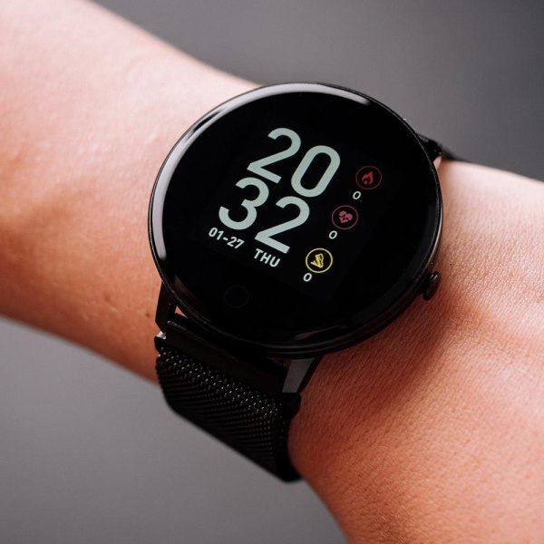 FOREVER Smartwatch ForeVive SB-320 med ekstra rem - sort Black