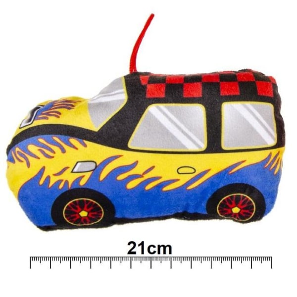 Pehmotäytetty auto lapsille ripustusköydellä (koko 21 cm) Multicolor