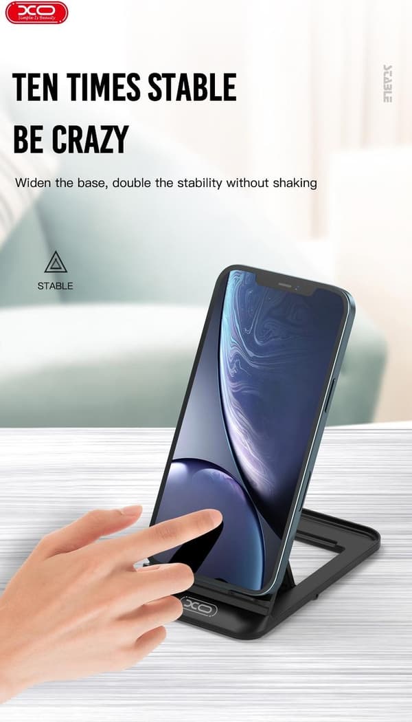 Bærbar Multi-Angle Mobiltelefon Holder/Stativ Holder - Sort Black