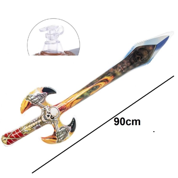 Uppblåsbart Knight Sword Barnleksak 90cm multifärg