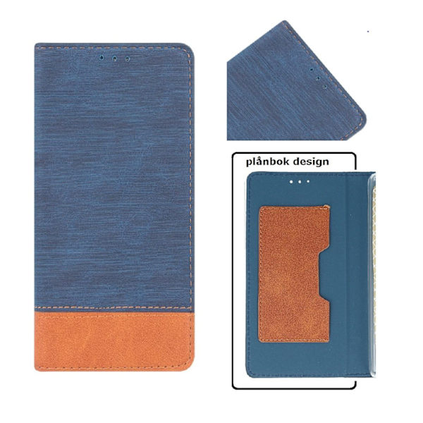 Huawei P20 - Smart Retro Fodral, Flip Case Mobilplånbok Blue
