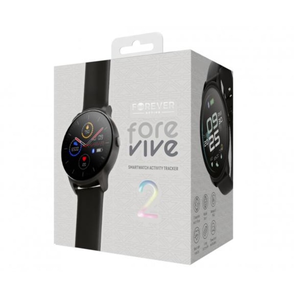 FOREVER Smartwatch ForeVive2 SB-330 med ekstra rem - sort Black
