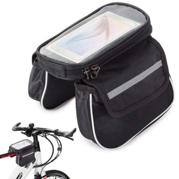 Cykelsteltaske med mobilholder Vandtæt Universal -XL Black
