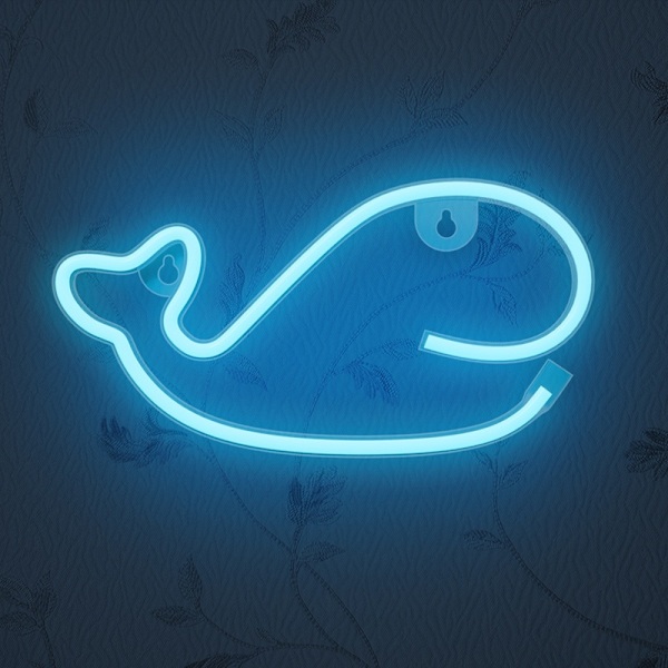 Neon LED Hello Batteri + USB Forever Light multifärg