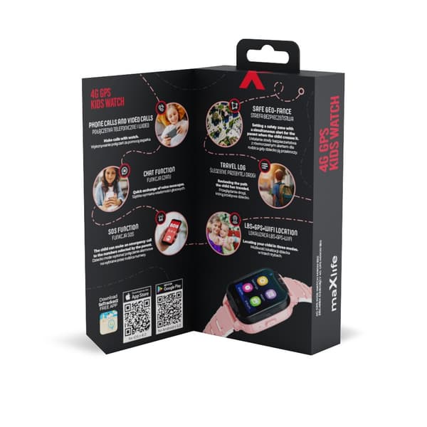 Maxlife 4G GPS WiFi Smartklocka för Barn MXKW-350 - Rosa Rosa