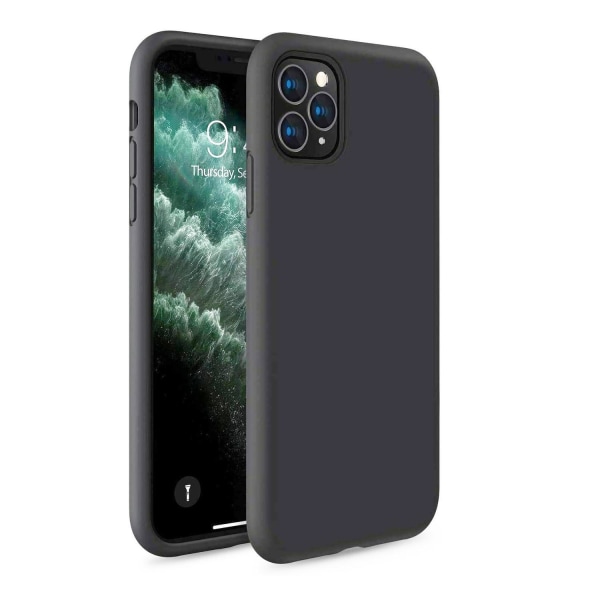 iPhone 12 PRO MAX - Silicon Defender Smooth Cover - Sort Black
