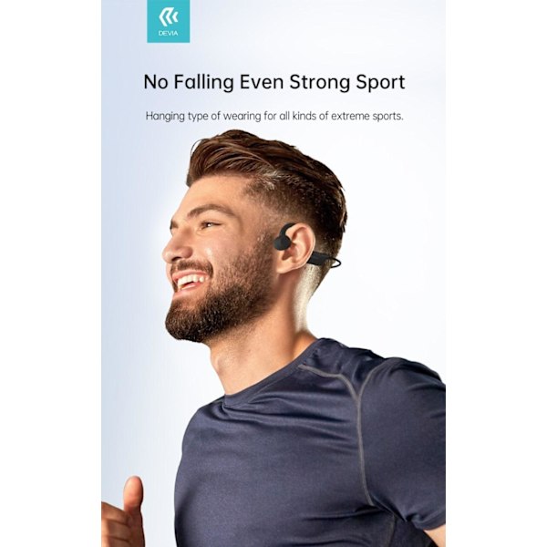 Devia Kintone Bluetooth Bone Conduction Sports Trådlös hörlurar Svart