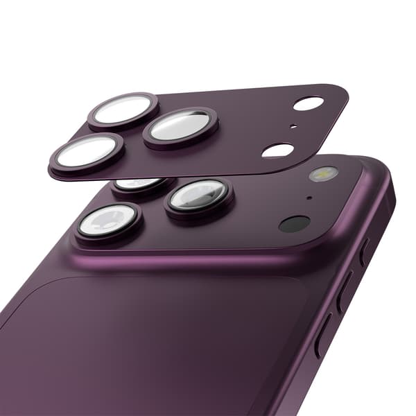 iPhone 18 Pro / 18 Pro Max – Etteri Full Kameraskydd 9H – Dark Cherry Multicolor