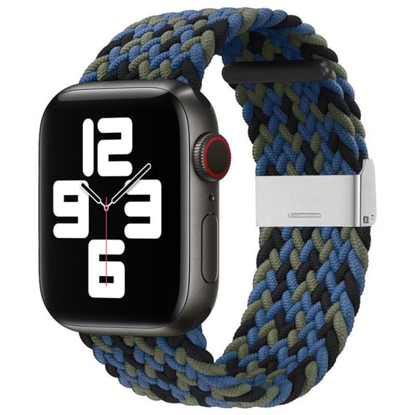 Armband Flätat tyg för Apple Watch 7/6/SE/5/4/3/2 (41/40/38)mm Ljusblå