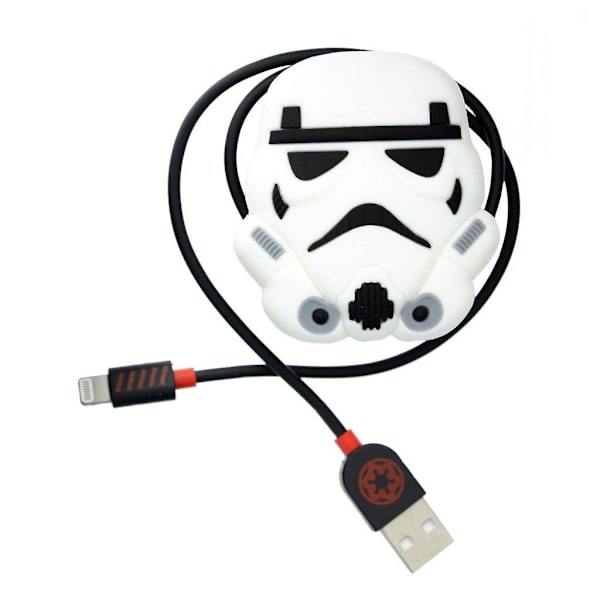 Star Wars Stormtrooper Lightning -kaapeli iPhone iPad iPodille White