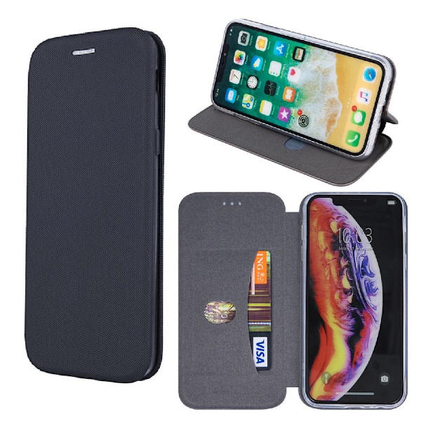 iPhone XS Max - Smart Viva Flip Case Mobilplånbok - Svart Svart