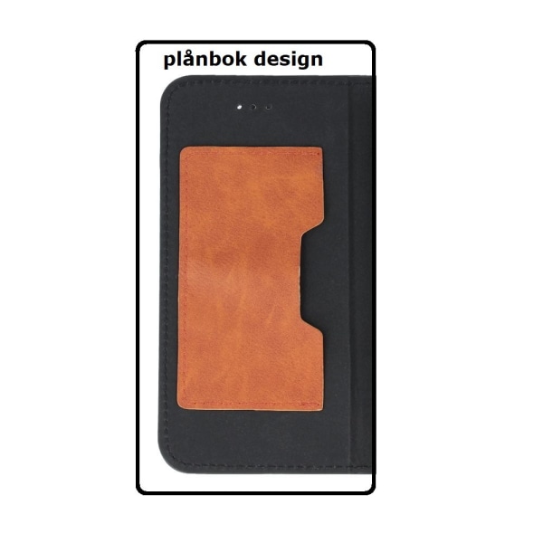 iPhone X / XS - Smart Retro Flip Case Kännykkälompakko - Musta Black