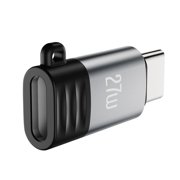 27W Lightning till USB-C Adapter Snabb laddning & dataöverföring Aluminum