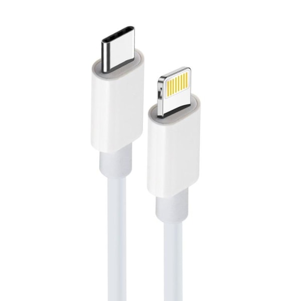 20W iPhone kabel för iPhone 11/ 12 / 13 USB-C till Lightning 2M Vit