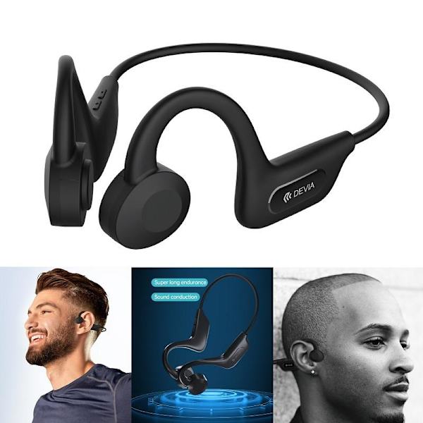 Devia Kintone Bluetooth Bone Conduction Sports Trådlös hörlurar Svart