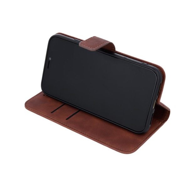 iPhone 13 - Smart Velvet -mobiililompakko - ruskea Brown