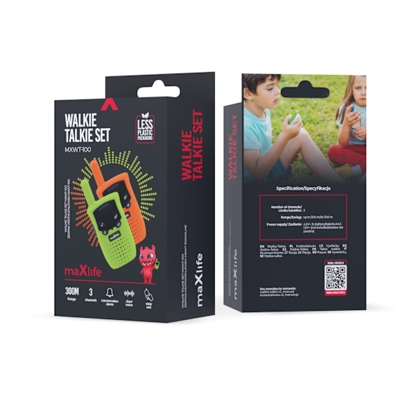 Maxlife MXWT-100 walkie-talkie set för barn orange-grön Multicolor