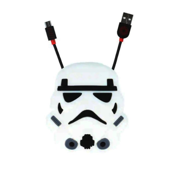 Star Wars Stormtrooper Micro USB kabel för Android Mobiltelefon Vit