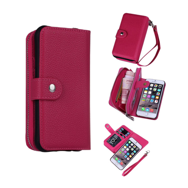 iPhone 6 Plus / 6s Plus Magnetic Wallet Cover - Pink Pink