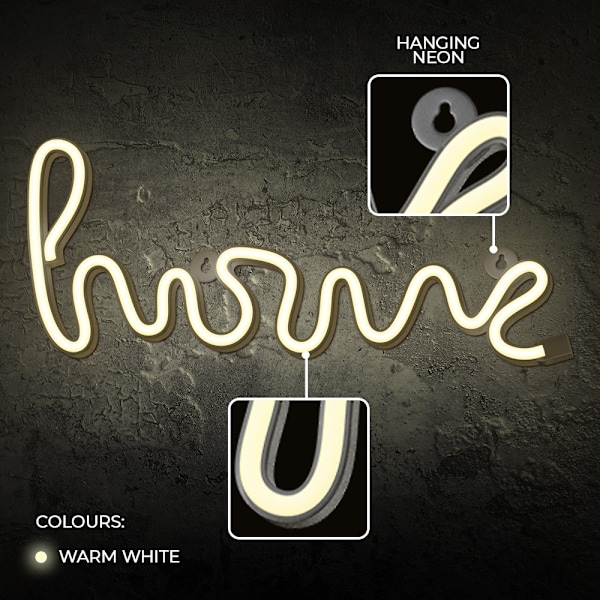 Neon LED HOME Batteri + USB Forever Light varm vit Warm white