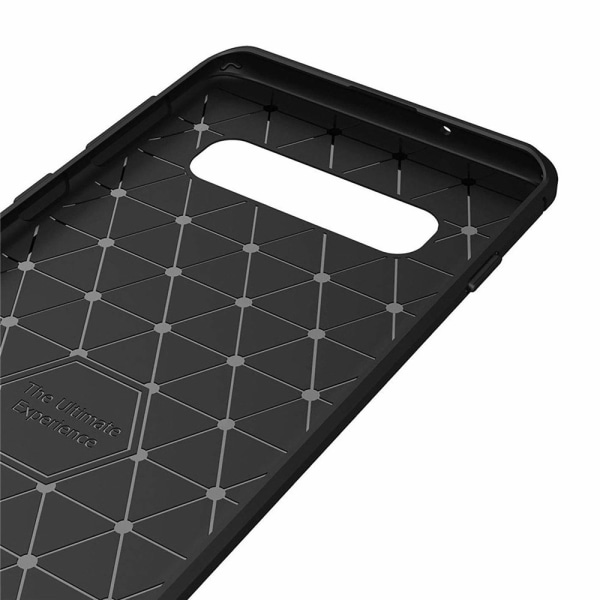 Samsung Galaxy S10 - Fleksibelt Carbon Soft TPU Cover - Blå Blue